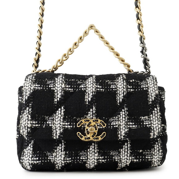 CHANEL Handbags - Chanel Chain Shoulder Bag CHANEL19 Flap Coco Mark Tweed AS1160 CHANEL Handbag...